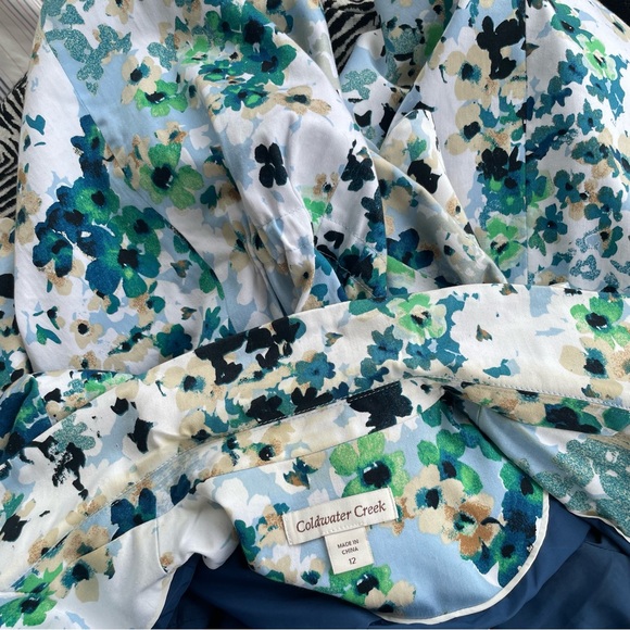 Coldwater Creek Floral Blazed Size 12 - Picture 7 of 12